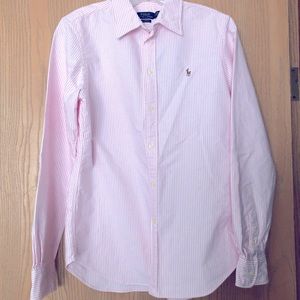 Woman’s Pink Ralph Lauren Polo Dress Shirt Never Worn